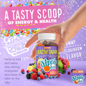 Gummies Dippin' Dots dans une assiette colorée