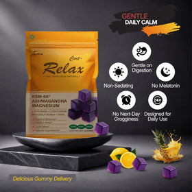 Gummies DLNIA au magnésium glycinate avec ingrédients visibles