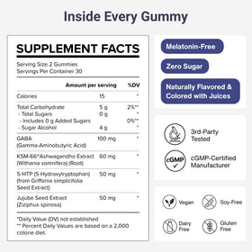 Gummies Dobel au GABA et 5-HTP sur une assiette