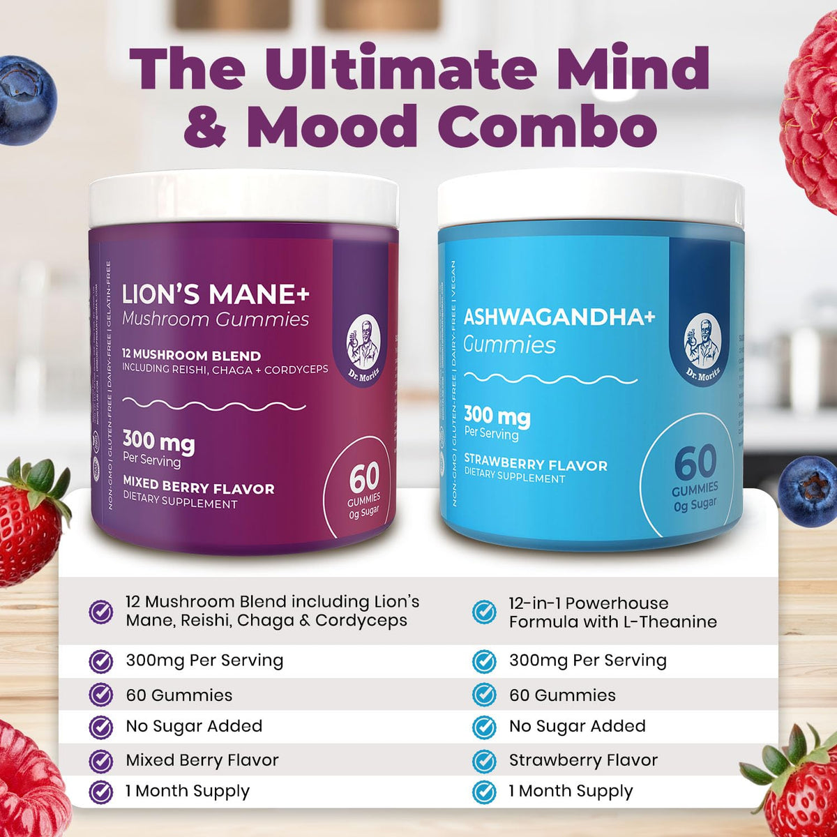 Gummies DR. MORITZ dans une main, présentation lifestyle
