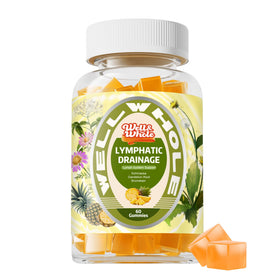 Gummies drainage lymphatique Well&Whole 60 pièces, saveur ananas, vue de face