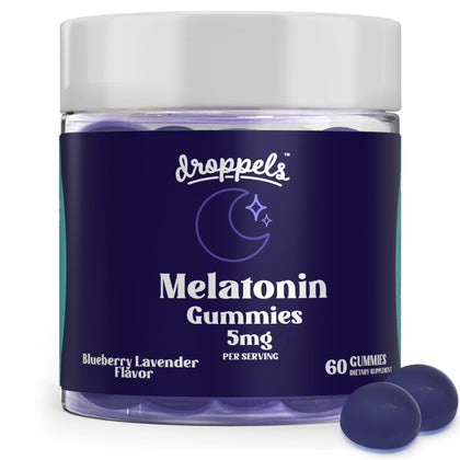 Gummies Droppels de mélatonine 5mg, paquet de 60 unités