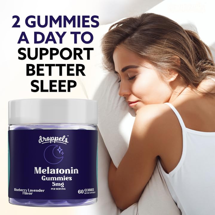 Gummies Droppels de mélatonine, gros plan sur un gummy
