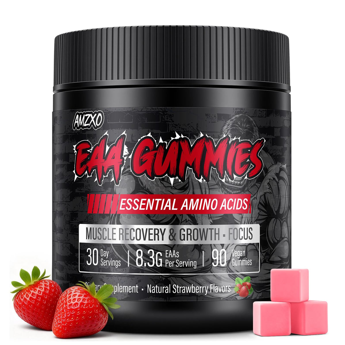 Gummies EAA AMZXO 2:1:1 BCAA 8300mg, vue de face