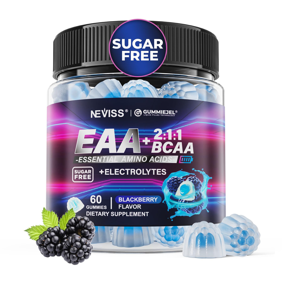 Gummies EAA de NEVISS en boîte vue avant