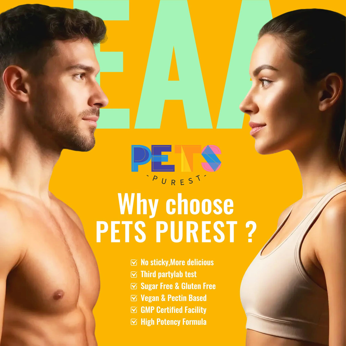 Gummies EAA Pets Purest 120 Gummies Orange en action