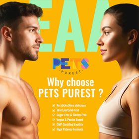 Gummies EAA Pets Purest 120 Gummies Orange en action