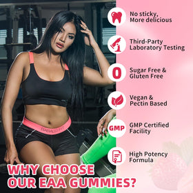Gummies EAA YUULAI montrant la portion recommandée