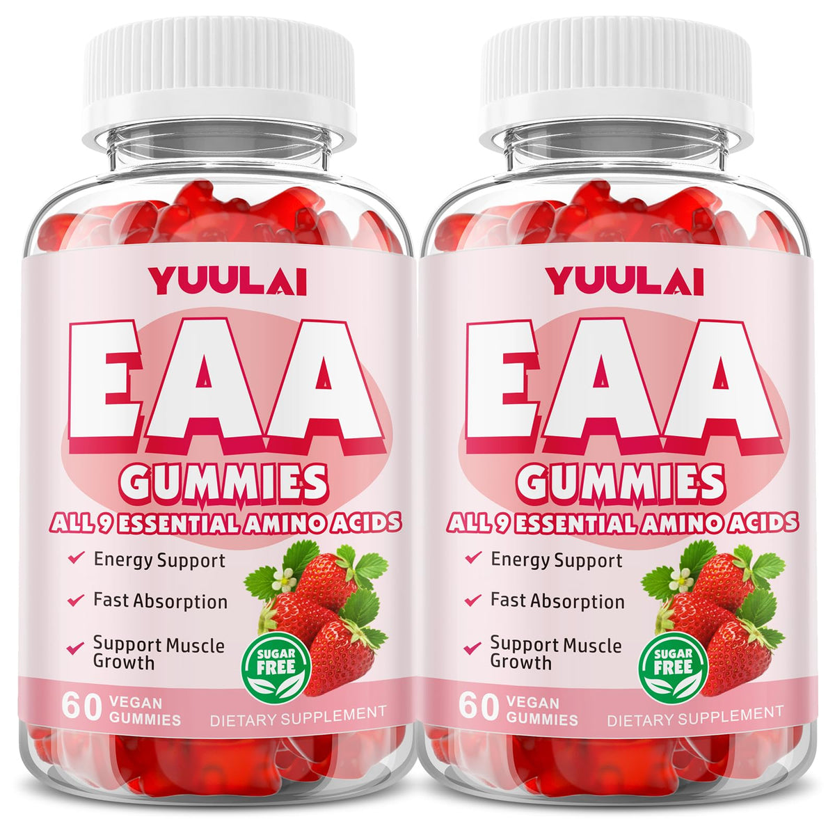 Gummies EAA YUULAI pack de 120 gummies saveur fraise