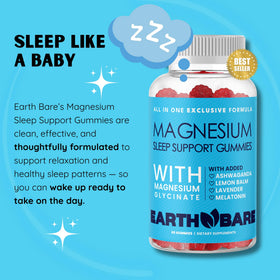 Gummies Earth Bare avec un verre d'eau à côté