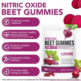 Gummies ECHTEYUN à la betterave, côté de la boîte montrant les ingrédients