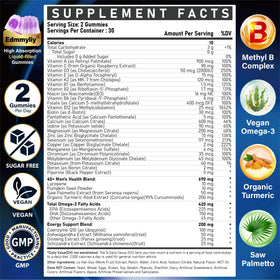 Gummies Edmmyliy avec ingrédients naturels affichés