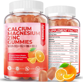 Gummies Edmmyliy Calcium Magnésium Zinc pot avec 120 gummies