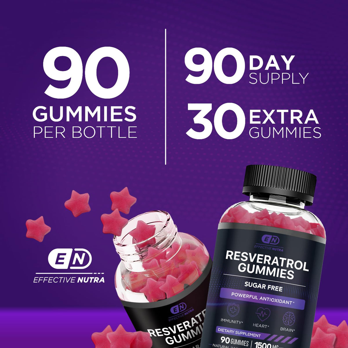 Gummies Effective Nutra sur fond blanc