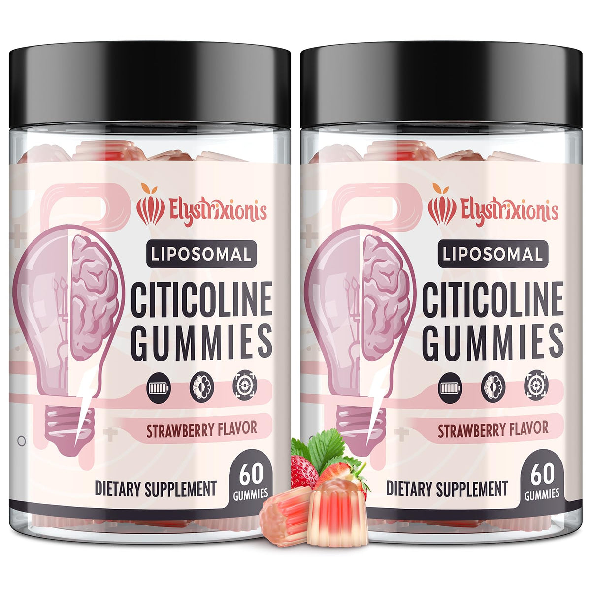 Gummies Elystrixionis Citicoline 1000mg en pot avec étiquette