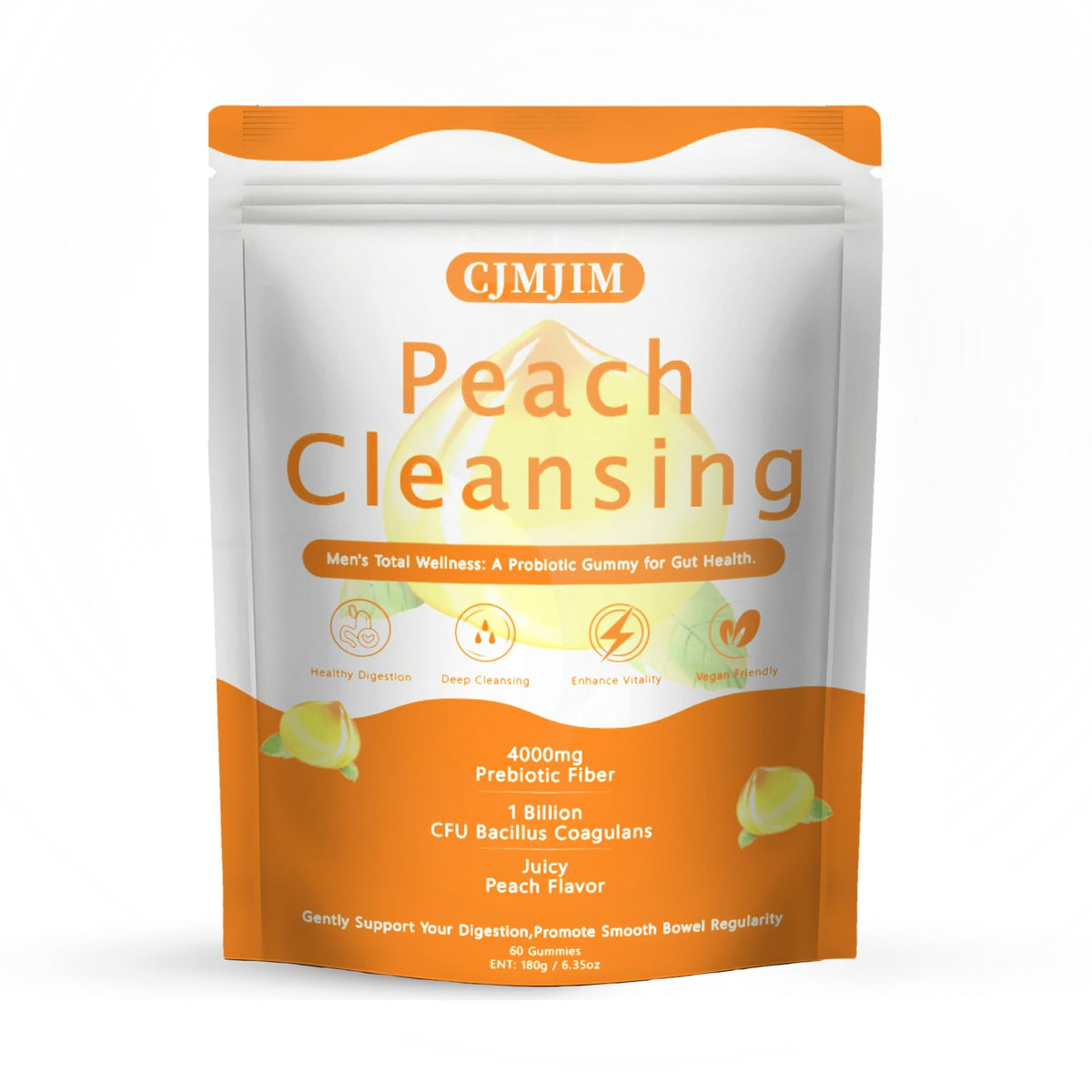 Gummies en Fibres Pêche PKQLQ, vue avant du paquet