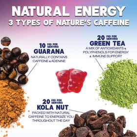 Gummies énergétiques B12 avec caféine naturelle