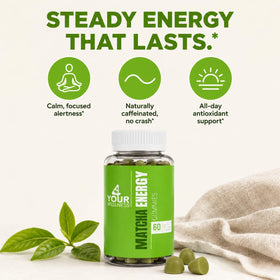 Gummies énergie Matcha 4 Your Wellness, présentation sur une table