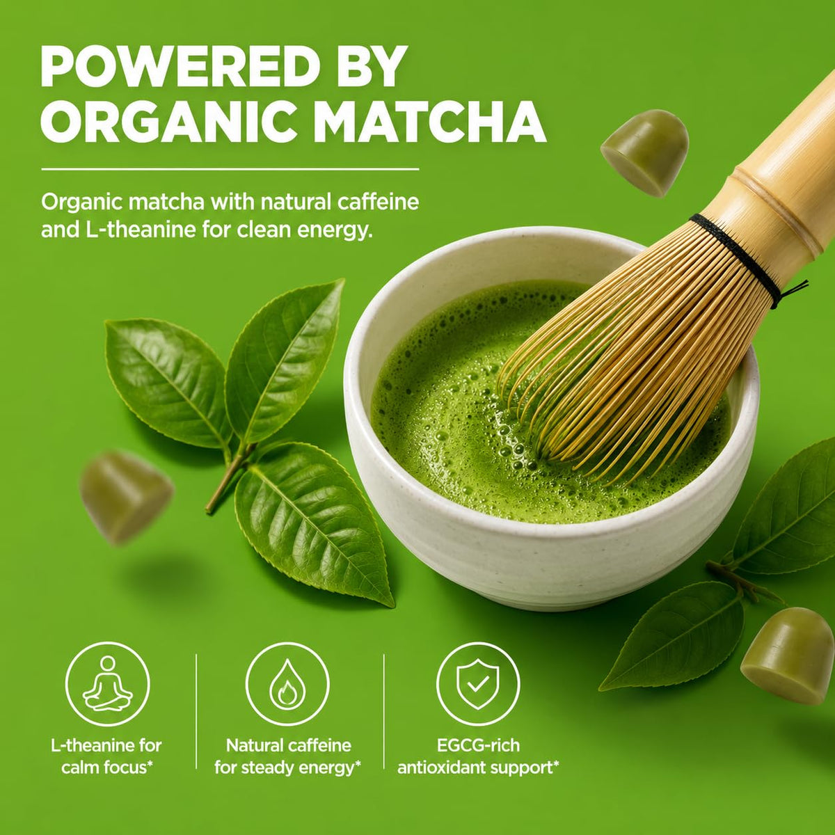 Gummies énergie Matcha 4 Your Wellness, prise en main