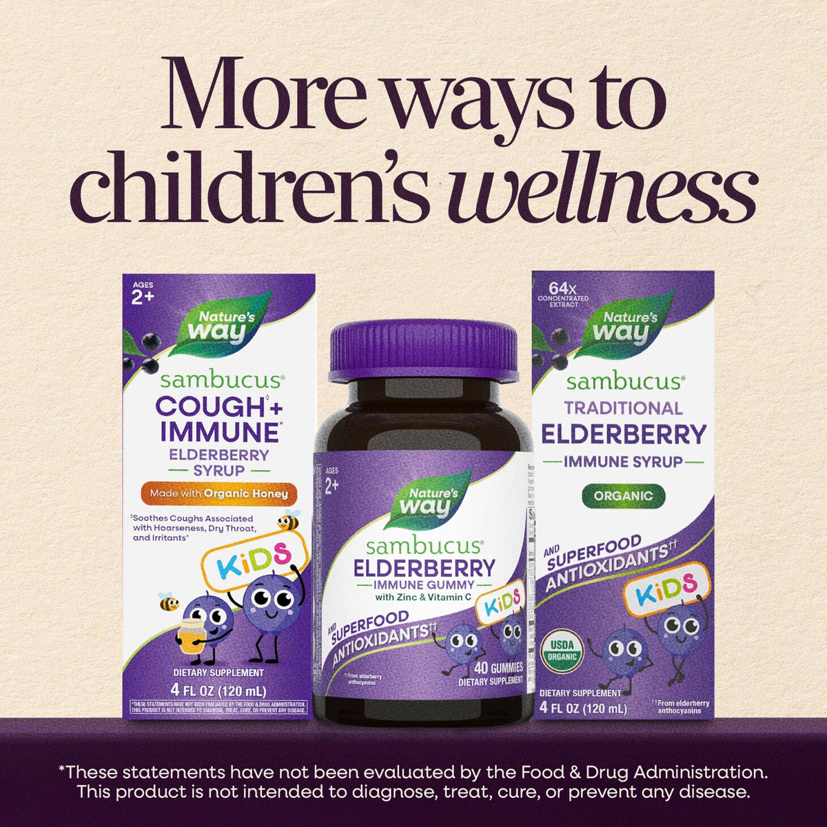 Gummies Enfants Sureau Nature's Way ouvertes