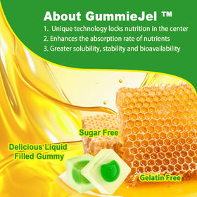 Gummies EnvyCure avec étiquette détaillant les ingrédients