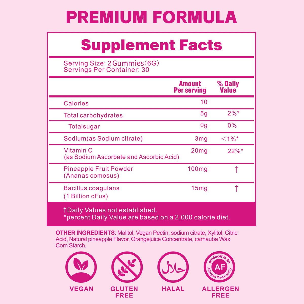 Gummies Équilibre Féminin ANOU avec saveur ananas hawaïen