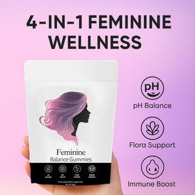 Gummies équilibre féminin NEWUREHO en gros plan, saveur ananas