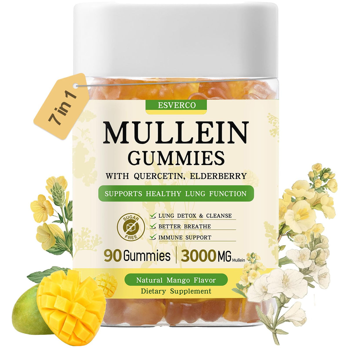 Gummies Esverco de Mullein 3000mg en vue de face