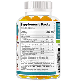 Gummies Ez-Focus affichant le soutien à la mémoire