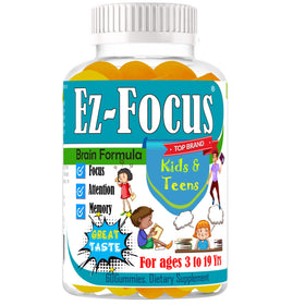 Gummies Ez-Focus pour enfants en bouteille de 60 unités
