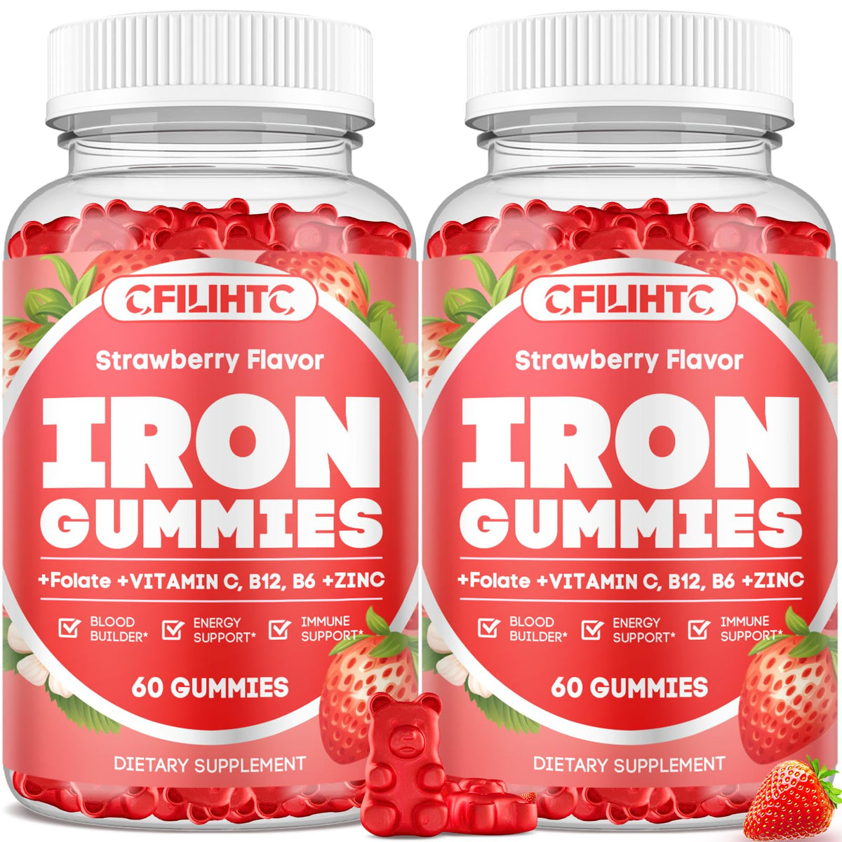 Gummies Fer CFILIHTC 2 paquets vue de face avec étiquette
