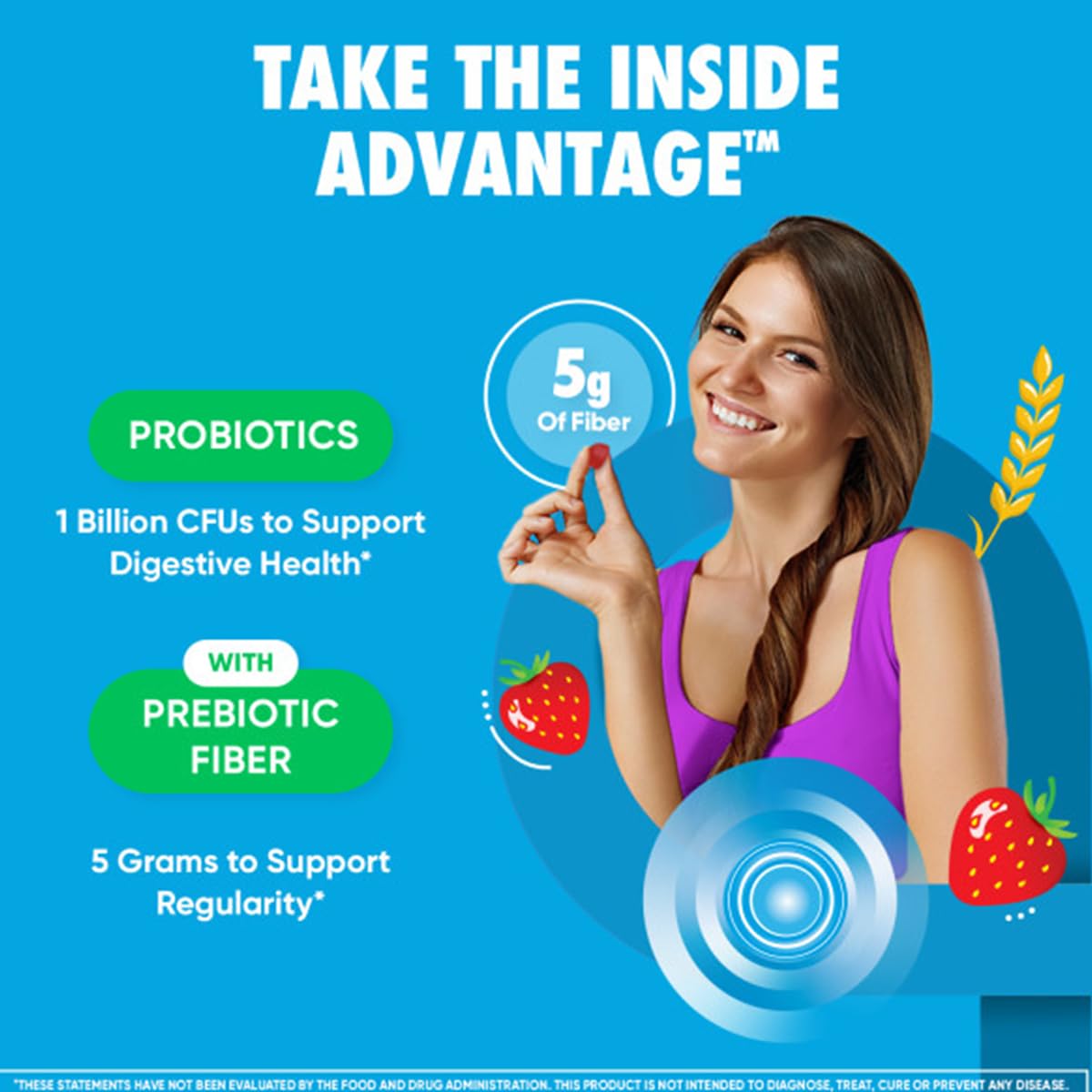 Gummies Fibres Prébiotiques daily Advantage avec fruits frais