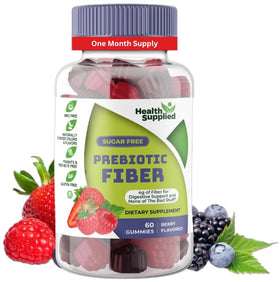 Gummies Fibres Prébiotiques Saveur Baies de Health Supplied, vue de face