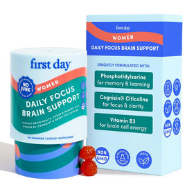 Gummies FIRST DAY avec Citicoline, boîte de 60 gummies en vue de face