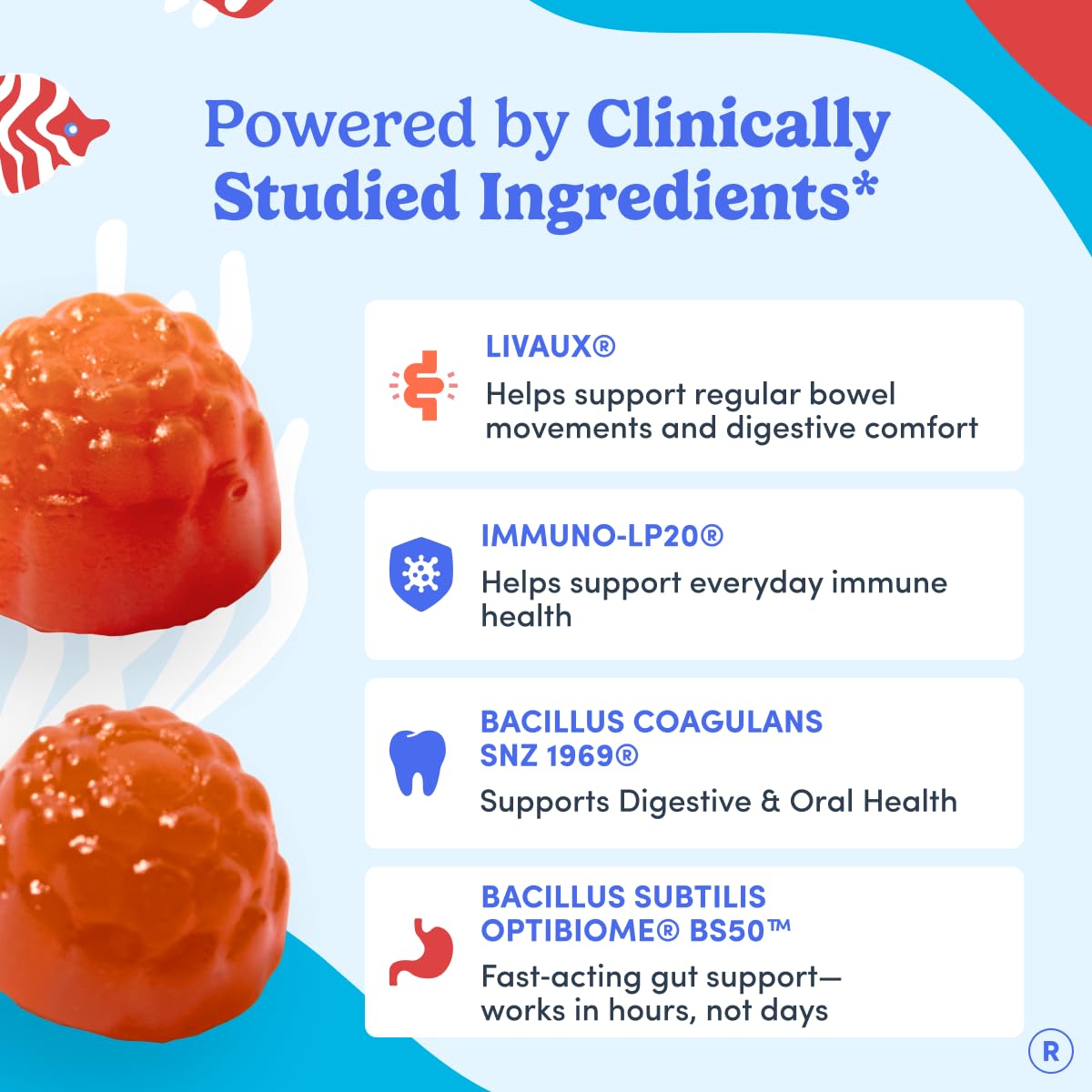 Gummies FIRST DAY Probiotique 3-en-1 avec une cuillère
