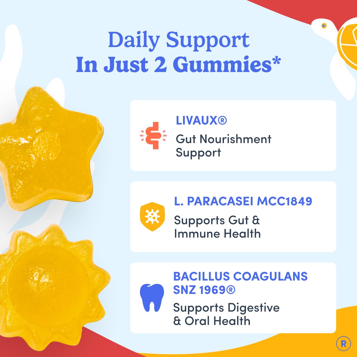 Gummies FIRST DAY, texture douce et facile à mâcher