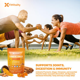 Gummies FitVitality au Curcuma, Gingembre et Cannelle, prise en main