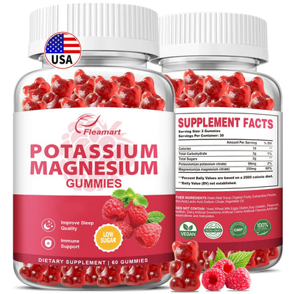 Gummies Fleamart au potassium et magnésium, modèle en forme amusante