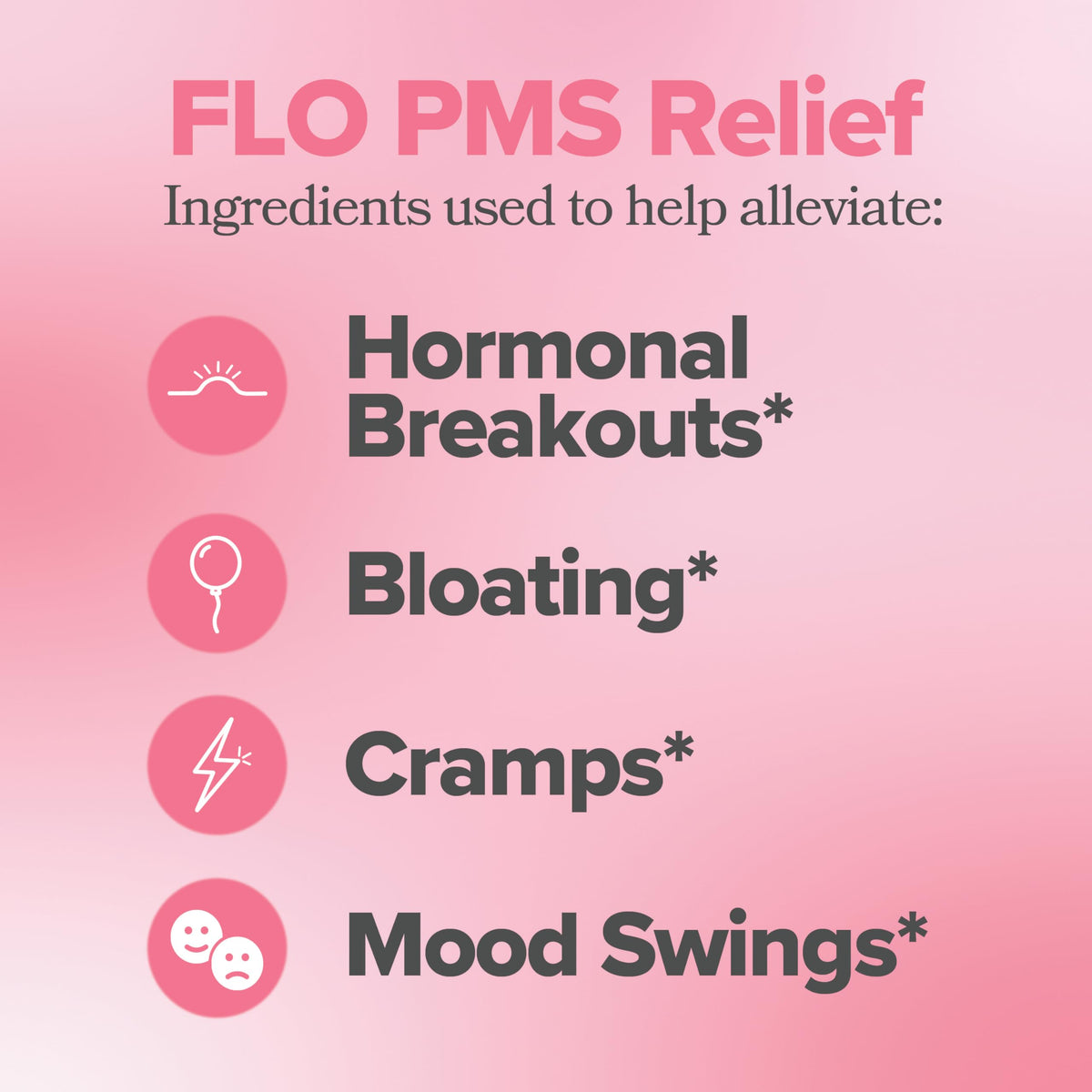 Gummies FLO PMS, vue de face avec étiquette