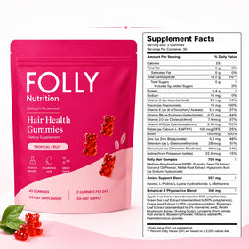Gummies Folly Nutrition, mise en scène avec d'autres produits de beauté