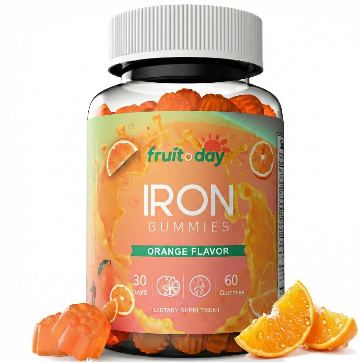 Gummies Fruitoday Fer Bisglycinate 40 mg, vue de l'avant