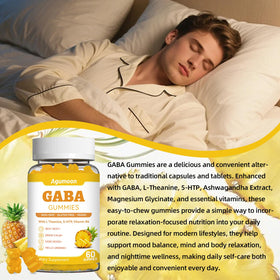 Gummies GABA Agumoon 60 gummies saveur ananas à l'intérieur du pot
