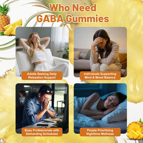 Gummies GABA Agumoon 60 gummies saveur ananas en gros plan
