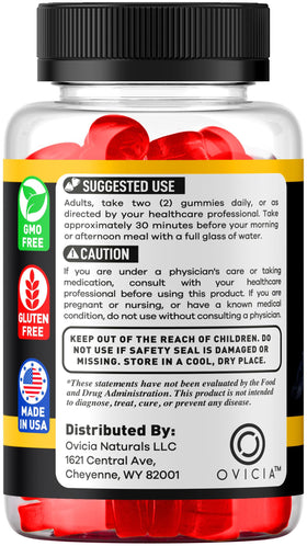Gummies Gelée de Miel OVICIA, étiquette du produit
