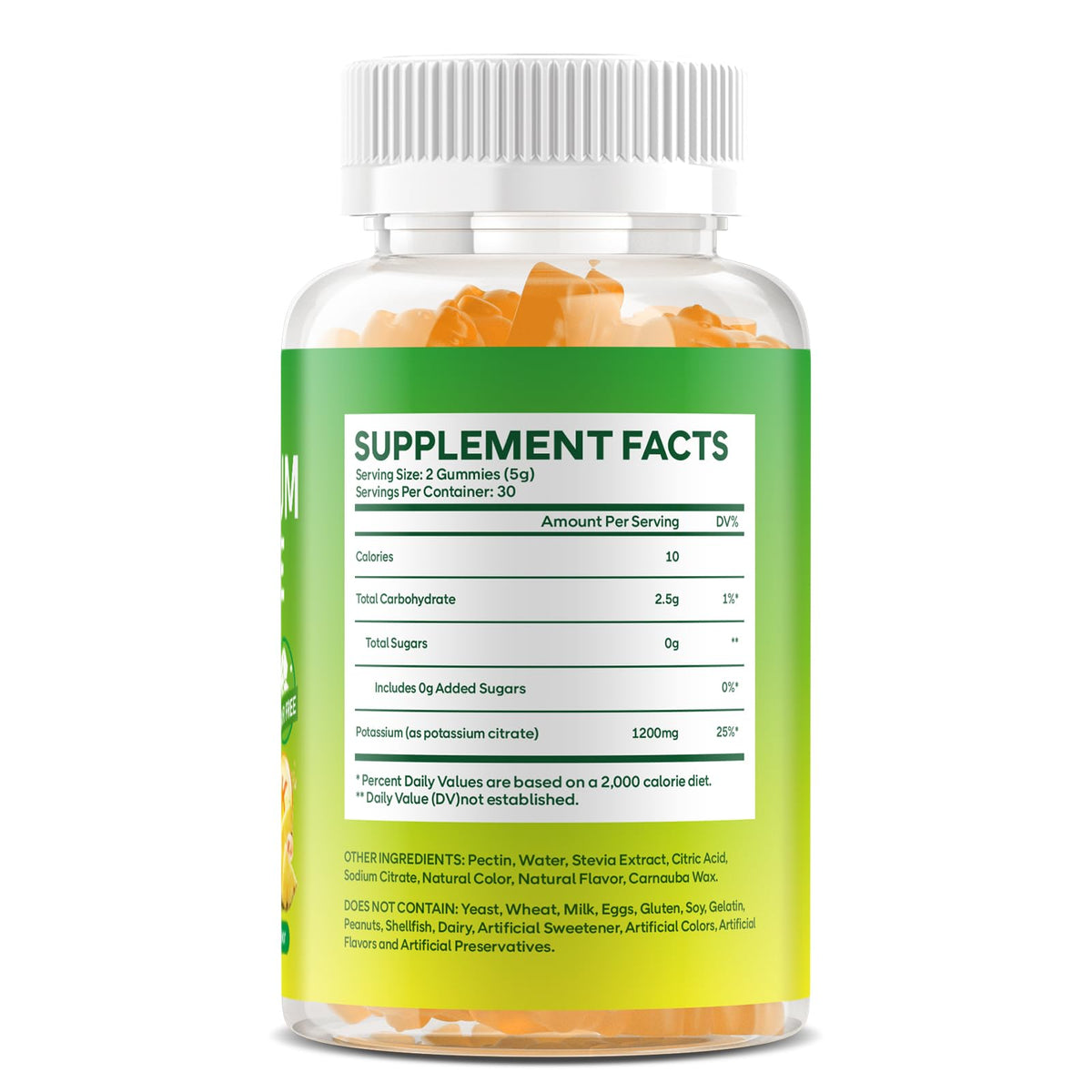 Gummies GGMMUU, 1200mg de potassium, flacon de 60 gummies