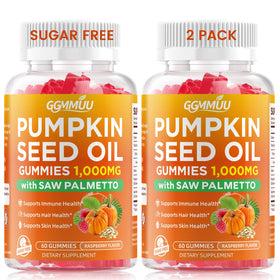 Gummies GGMMUU à l'huile de graines de citrouille et saw palmetto, vue de face