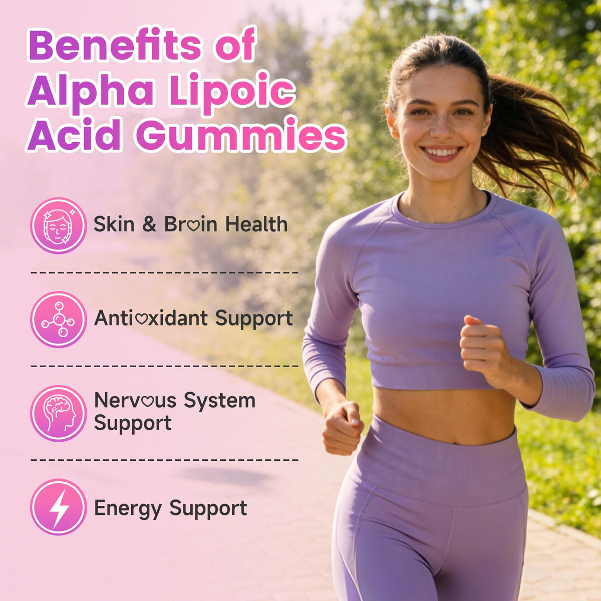 Gummies GGMMUU Acide Alpha-Lipoïque 600mg, présentation des gummies sur une table
