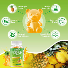 Gummies GGMMUU, prise par une main, montrant la taille