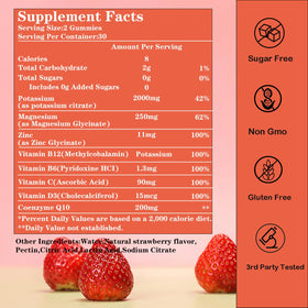 Gummies GHKALQ saveur fraise, affichage des gummies