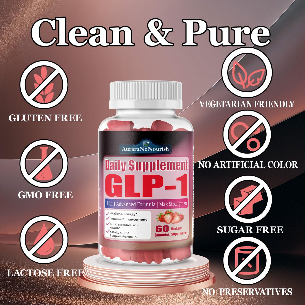 Gummies GLP-1 AuraraNeNourish avec ingrédients naturels